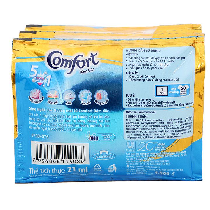 Nước Xả Vải Comfort Hương Nước Hoa 20ml Combo 6 Gói