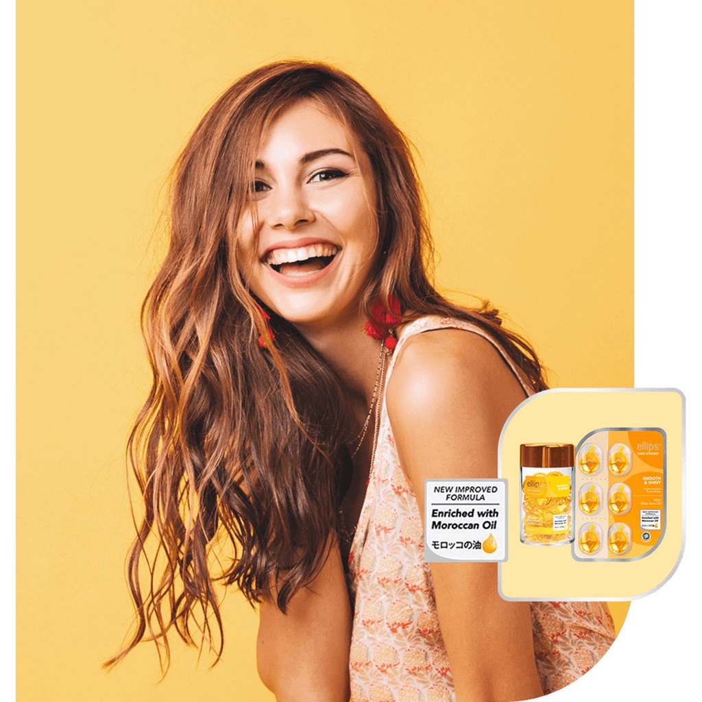 Serum Dưỡng Tóc ELLIPS Hair Vitamin Giúp Tóc Chắc Khỏe, Óng Mượt, Phục Hồi Hư Tổn