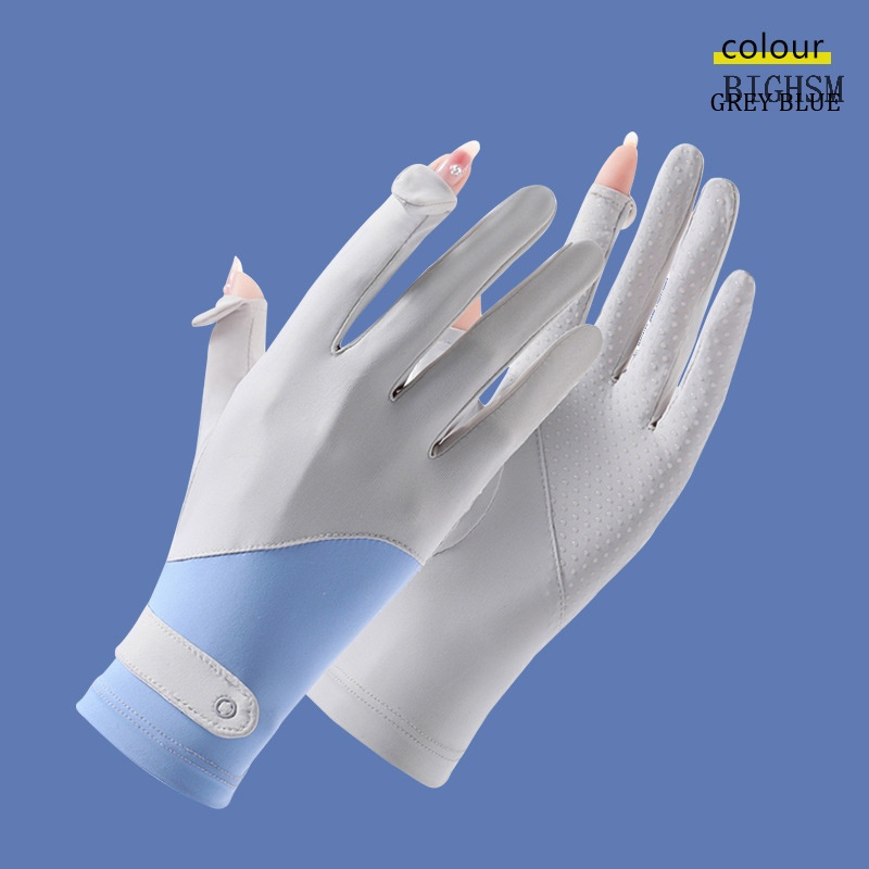 Bighsm Găng Tay Lái Xe Chống Tia uv Chống Trượt Thoáng Khí Có Thể Chạm Màn Hình Cảm Ứng skk