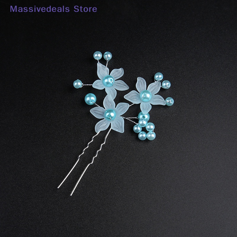 Trâm Cài Tóc Hình Hoa Đính Ngọc Trai Thủ Công Cho Cô Dâu Mới