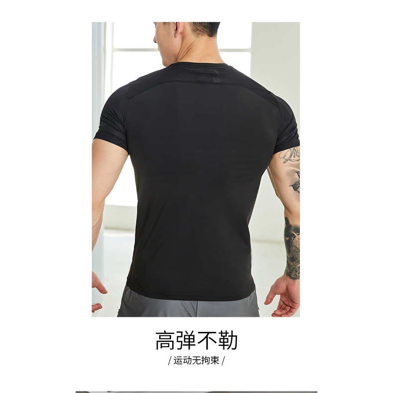 Áo Thun Thể Thao Tay Lỡ Dáng Rộng Thoáng Khí Nhanh Khô Thời Trang Mùa Hè Cho Nam