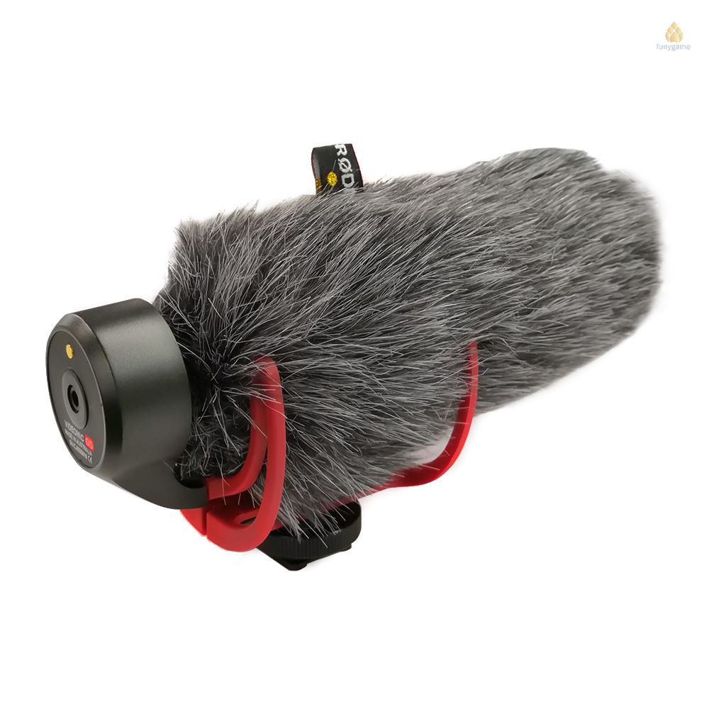 Micro Chụp Ảnh rode videomic go Hướng Siêu Nhẹ Có Giá Đỡ Chống Sốc Cho Máy Quay dslr dv