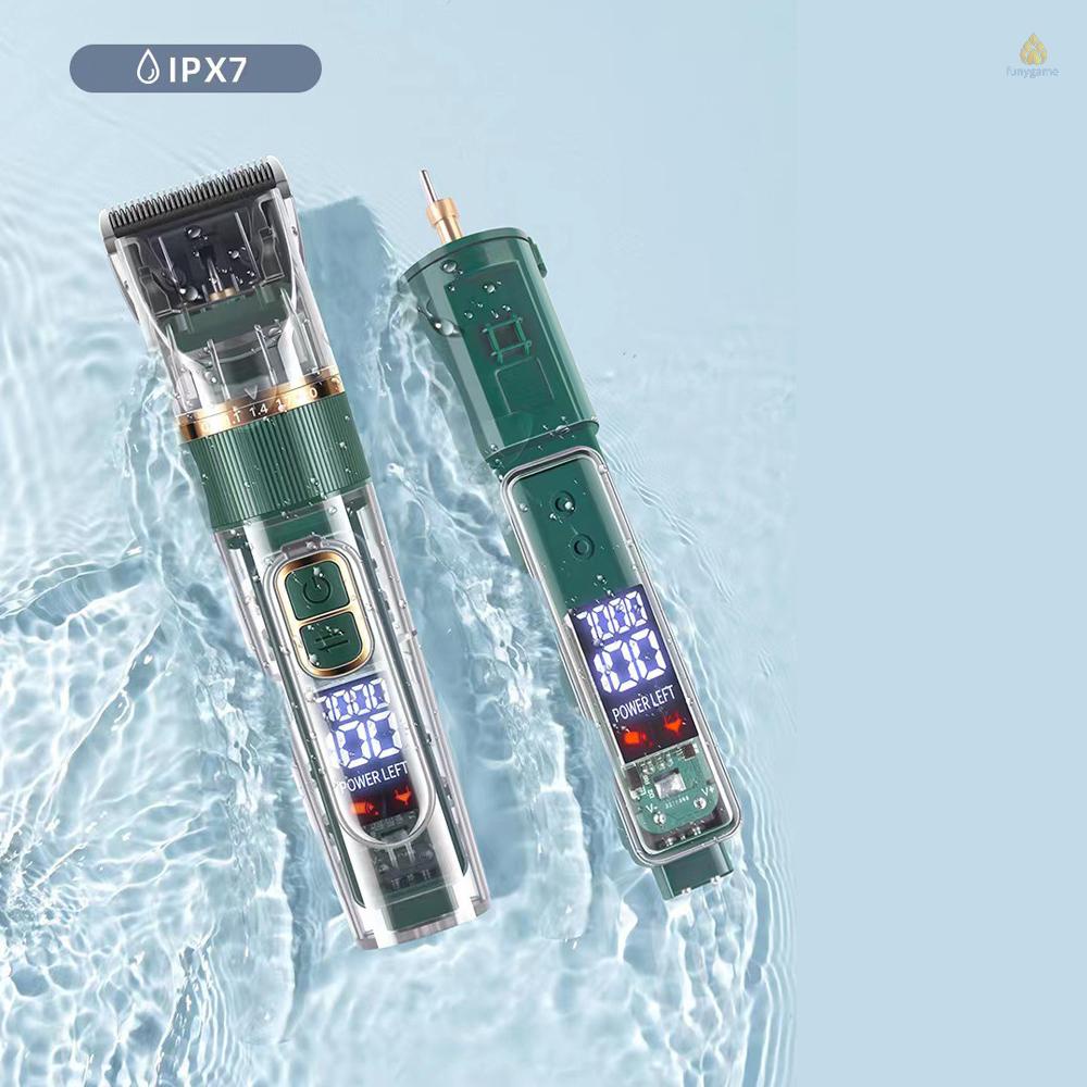 Bộ Tông Đơ Chải Lông Cho Chó Mèo Có Màn Hình led Tiếng Ồn Thấp Không Dây Có Thể Sạc Lại