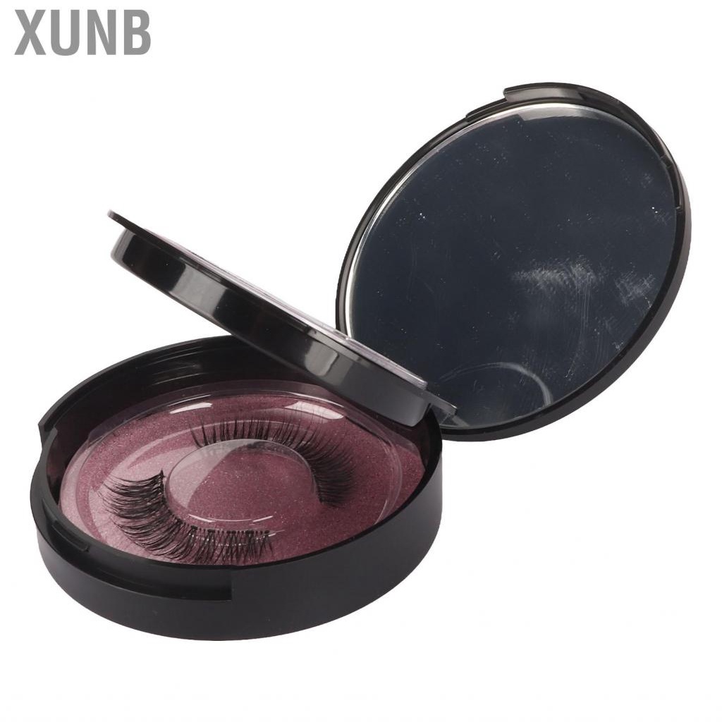 Xunb Eyeliner Eyelashes Kit  Compact Easy To Use False 2 Pair for Makeup