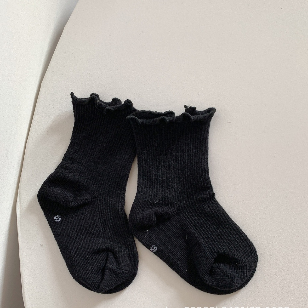 Tất vitage cho bé cổ cao bèo nhún phong cách hàn quốc