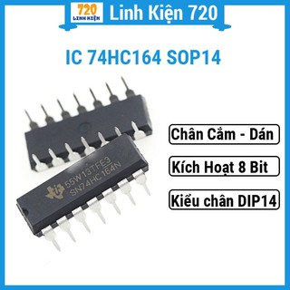 IC 74HC164 cổng si tốc độ cao, chân dán/chân cắm tùy chọn