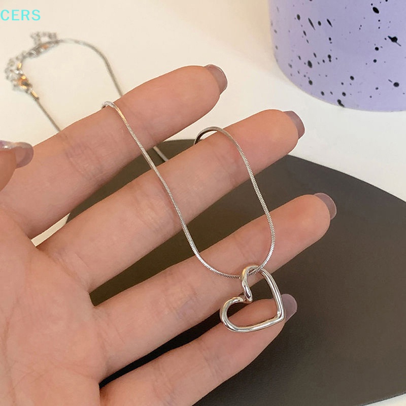 Vòng cổ Mặt Hình Trái Tim Rỗng Đơn Giản Thời Trang niche Nhẹ Nhàng Cho Nữ