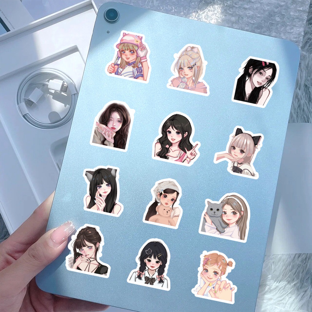 Set 100 Miếng Dán Trang Trí Mũ Bảo Hiểm / Xe Đạp Hình Trái Tim graffiti Dễ Thương