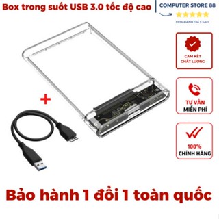 Hộp Đựng Ổ Cứng Ngoài 2.5 '' chuẩn USB 3.0 tốc độ cao - BOX SATA SSD HDD kèm cabble USB 3.0
