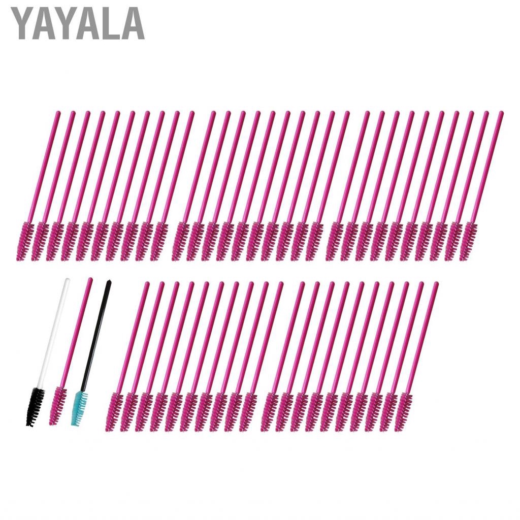 Yayala Eyebrow Brushes  Soft Bristles Grafting Eyelash Brush 50PCS for Grooming Brows Lashes