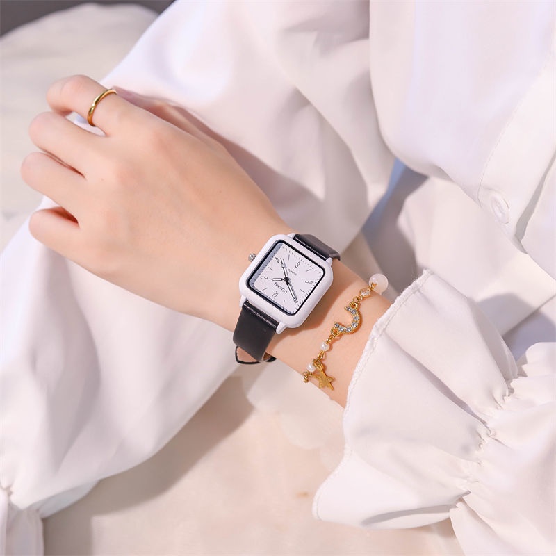 Bộ Quà Tặng Đồng Hồ Đeo Tay niche Phong Cách Hàn Quốc Tươi Mới Cao Cấp Giá Trị Phong Cách ins Cho Nữ Sinh