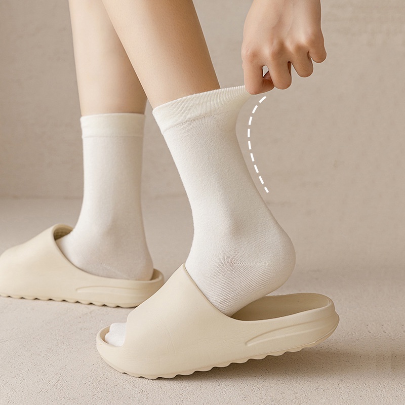 Vớ cotton Cổ Cao Thời Trang Hàn Quốc Dành Cho Nữ