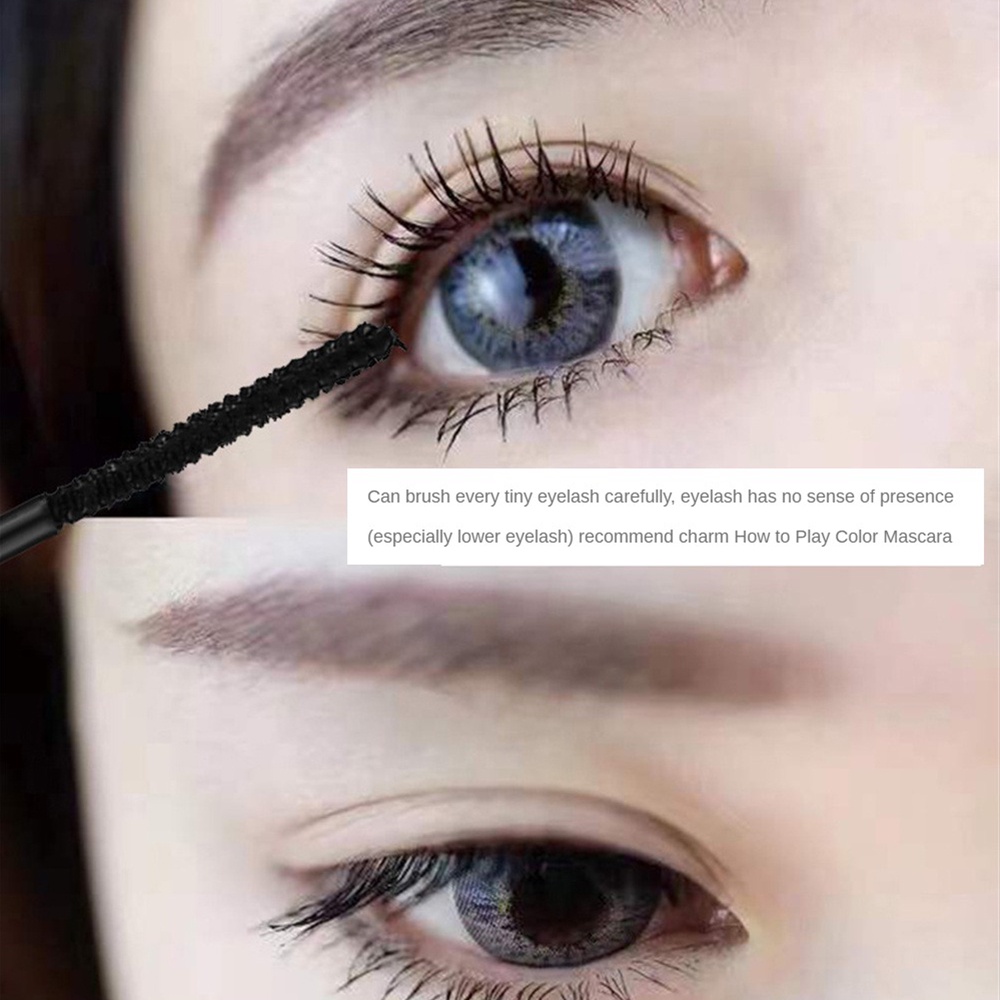 Mascara Trang điểm Màu đen Tự Nhiên Mascara Dán Nhẹ Mascara Trang điểm Mắt Mascara Nhúng Tốt Mascara Dài Không Phai Mascara Dồi Dào Tự Nhiên Mascara Chống Mồ Hôi, Mỹ   Dễ Thương