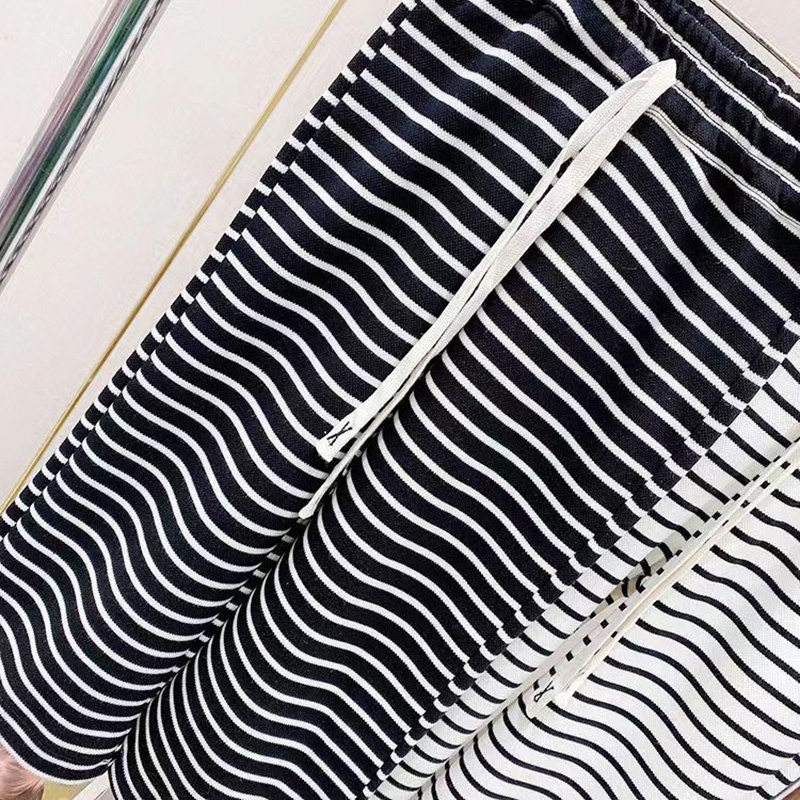 Quần Dài cotton Ống Rộng Họa Tiết Kẻ Sọc Thời Trang Xuân Thu Phong Cách Hàn Quốc Cho Bé Gái 5-12 Tuổi