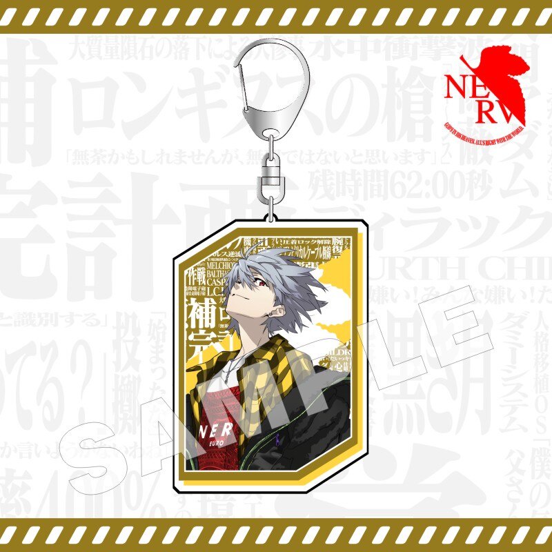 Móc khoá EVA Acrylic Cartoon NEON GENESIS EVANGELION nhựa Acrylic hai mặt, in hình các nhân vật dễ thương