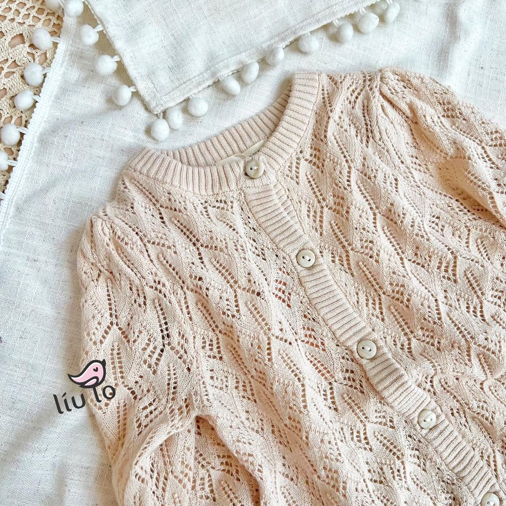 Áo Cardigan Len Mỏng Tone Pastel Hàn Quốc