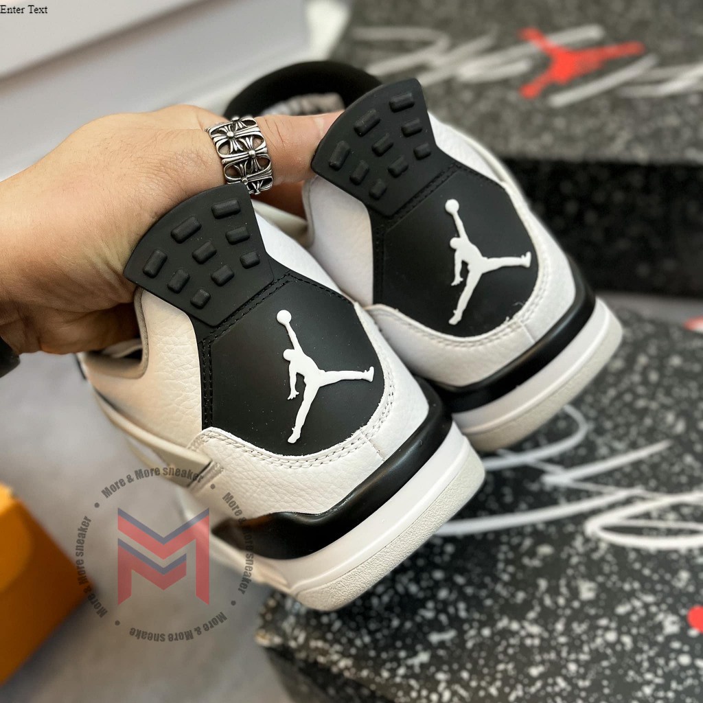 Giày Jd 4 1st Retro White, jordan 4 chất lượng Best, full phụ kiện chuẩn, túi xách