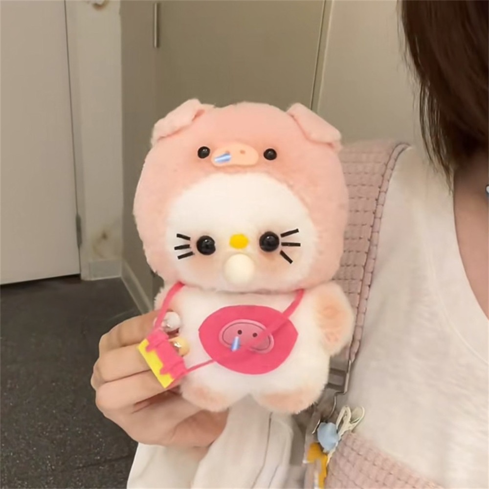 Móc Khóa Hình Chú Mèo Nhồi Bông Đáng Yêu