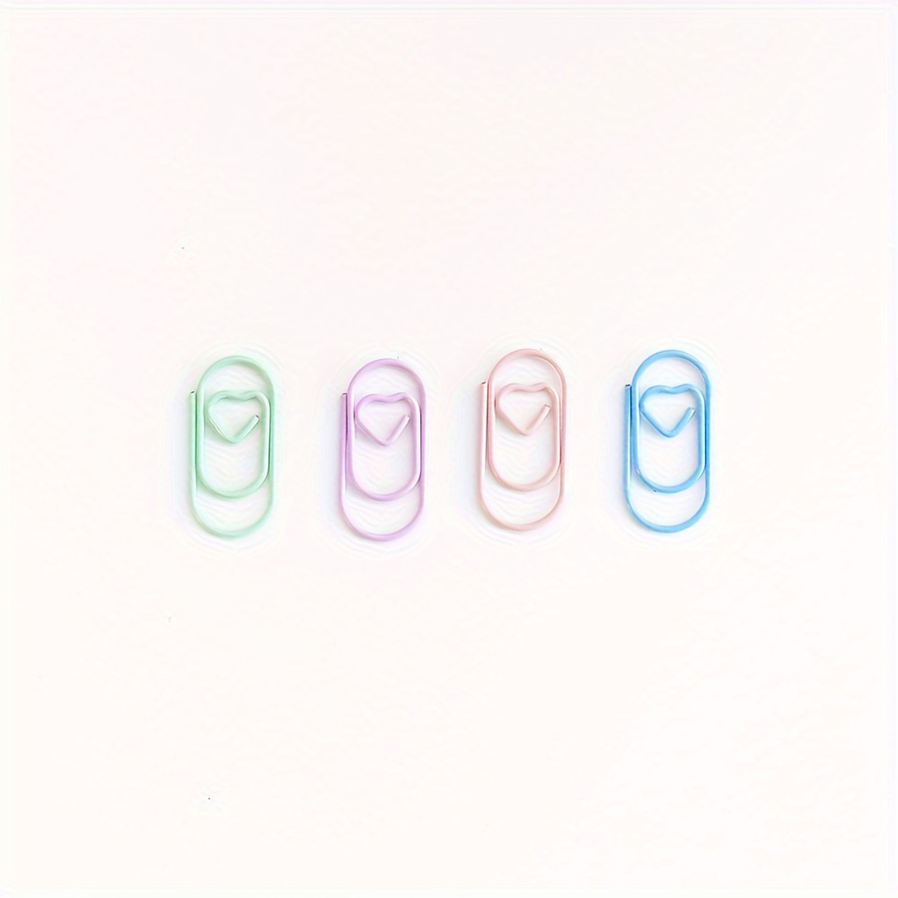 20 / 80 Kẹp Giấy Kim Loại Hình Trái Tim Nhiều Màu Sắc