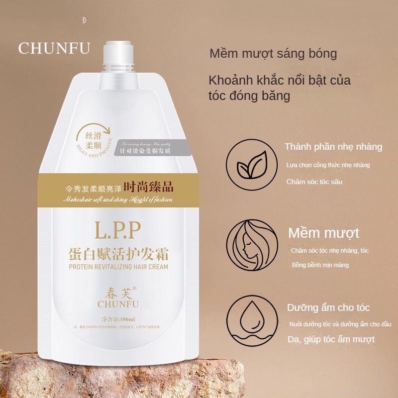 Mặt Nạ Ủ Tóc Khô Và Xoăn Mượt Mà Sáng Bóng Mặt Nạ Ủ Tóc protein Mịn Màng 500g