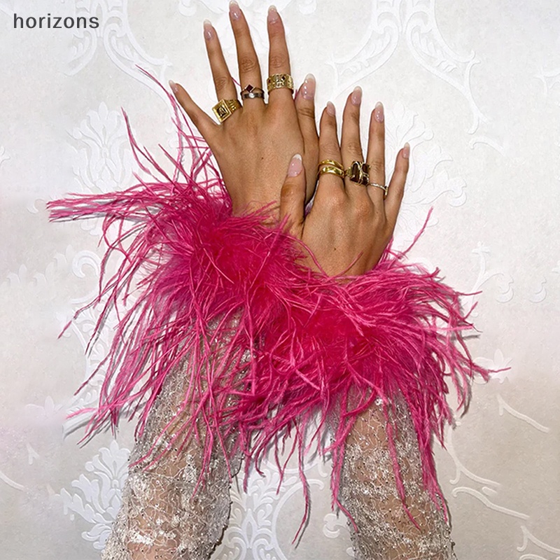 Phụ Kiện Tóc Thời Trang Cho Nữ  Vòng Đeo Tay] Hình Lông Đà Điểu Góc Lông Vũ