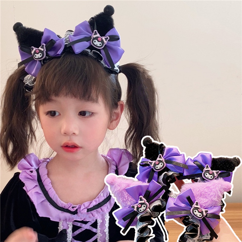 Băng Đô Tai Mèo Bông Dễ Thương Cho Bé Gái