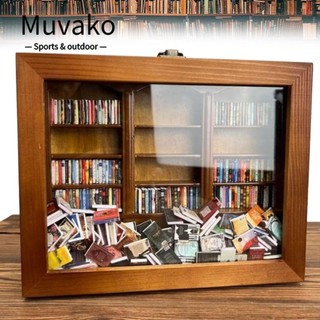 Muvako kệ sách bằng gỗ thủ công để bàn trang trí nội thất