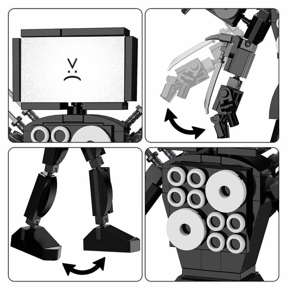 Skibidi Toilet Man Titan TV Man Building Block Toy Set Game Character Model Brick Toy Children's Gift