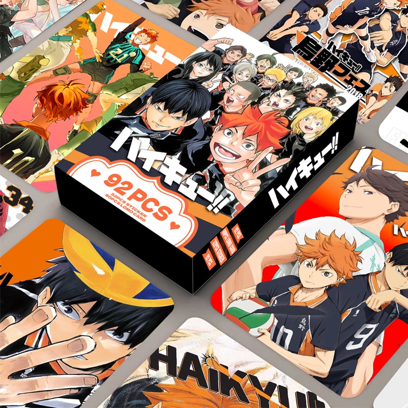 Haikyuu!! Lomo Card Photocard Postcard Stickers thẻ 60 chiếc + nhãn dán 32 chiếc