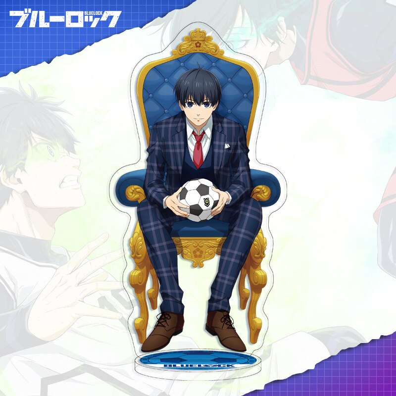 Mô hình Standee Football Anime Blue Lock Kira Ryosuke Isagi Yoichi Bachira Meguru Chigiri Hyoma để bàn tượng trong suốt