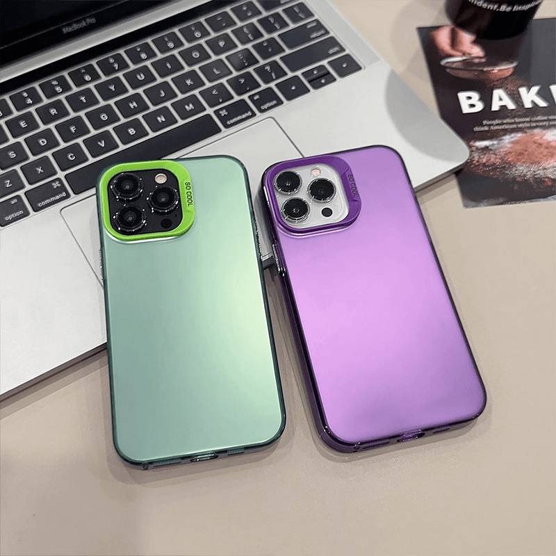 Ốp lưng Matte Laser Samsung Galaxy A54 A34 A24 A14 A73 A53 A52 A52S A23 A13 4G 5G Colored silver Soft Edge Anti-fall Hard Phone Back Case Cover CYD 01