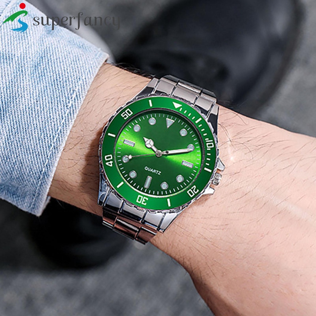 Đồng Hồ quartz Dạ Quang Chất Liệu Thép Không Gỉ Thời Trang Cho Nam