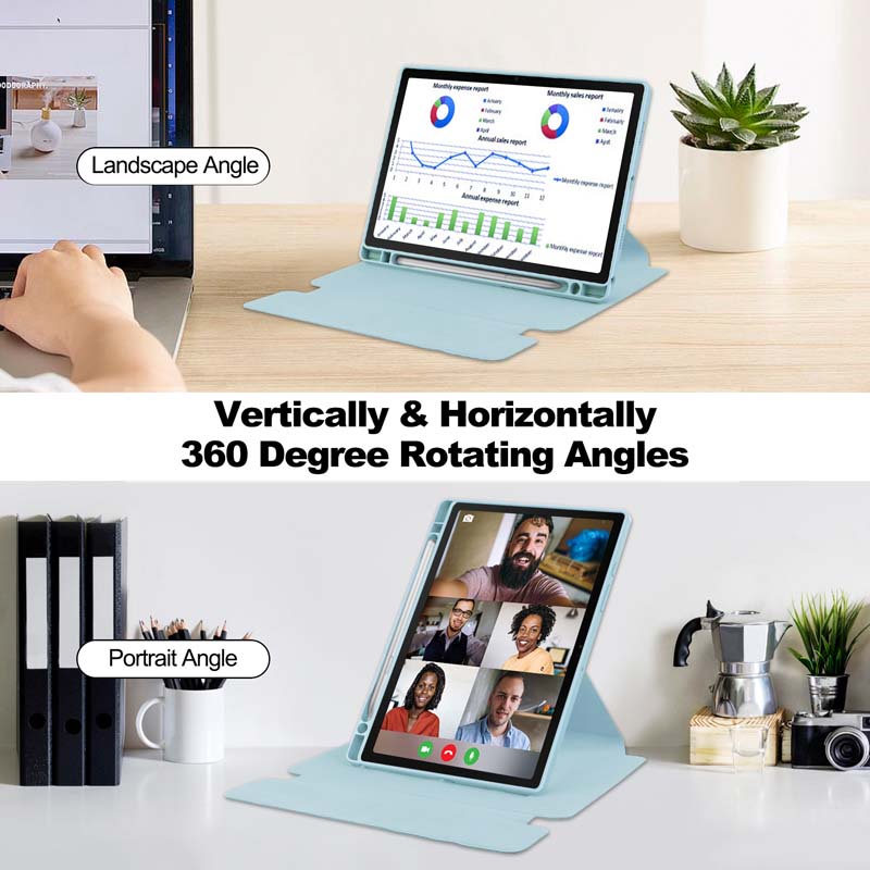 Sang Trọng Bao Da Máy Tính Bảng Bằng pu Chống Nứt Nẻ Cho Samsung Galaxy Tab S9 FE+ 5G SM-X610 X616 case S9+ S9 Plus X810 X816 X818 S9FE+ 12.4" coverGiá Đỡ