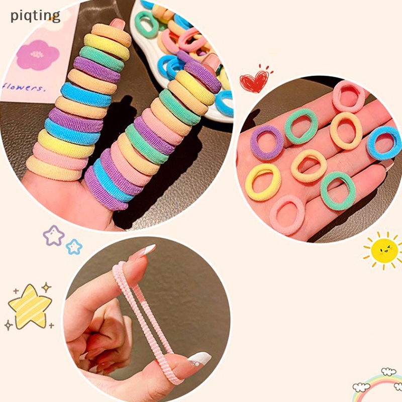 Bộ 100 Dây Buộc Tóc nylon mini Nhiều Màu Sắc Cho Bé Gái