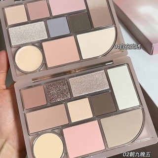Phấn mắt bắt sáng tạo khối đa năng với mười màu bạc hà ngọt ngào