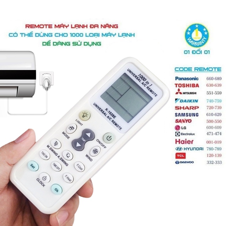 Remote điều khiển tất cả máy lạnh, remote điều khiển máy lạnh daikin, pana,toshiba, nội địa Nhật các