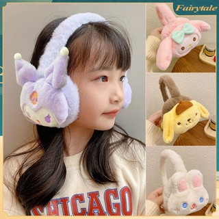 ☢ Sanrio Plush Earmuffs Phim hoạt hình Kawaii Earmuffs Túi đeo tai Học sinh Bảo vệ tai trẻ em Earmuff Mùa đông sang trọng chống gió cho bé gái Món quà bịt tai ấm áp