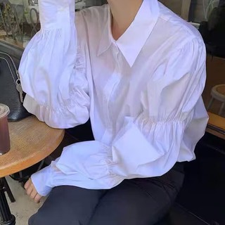 Áo sơ mi tay phồng dài co giãn thời trang hàn quốc cho nữ