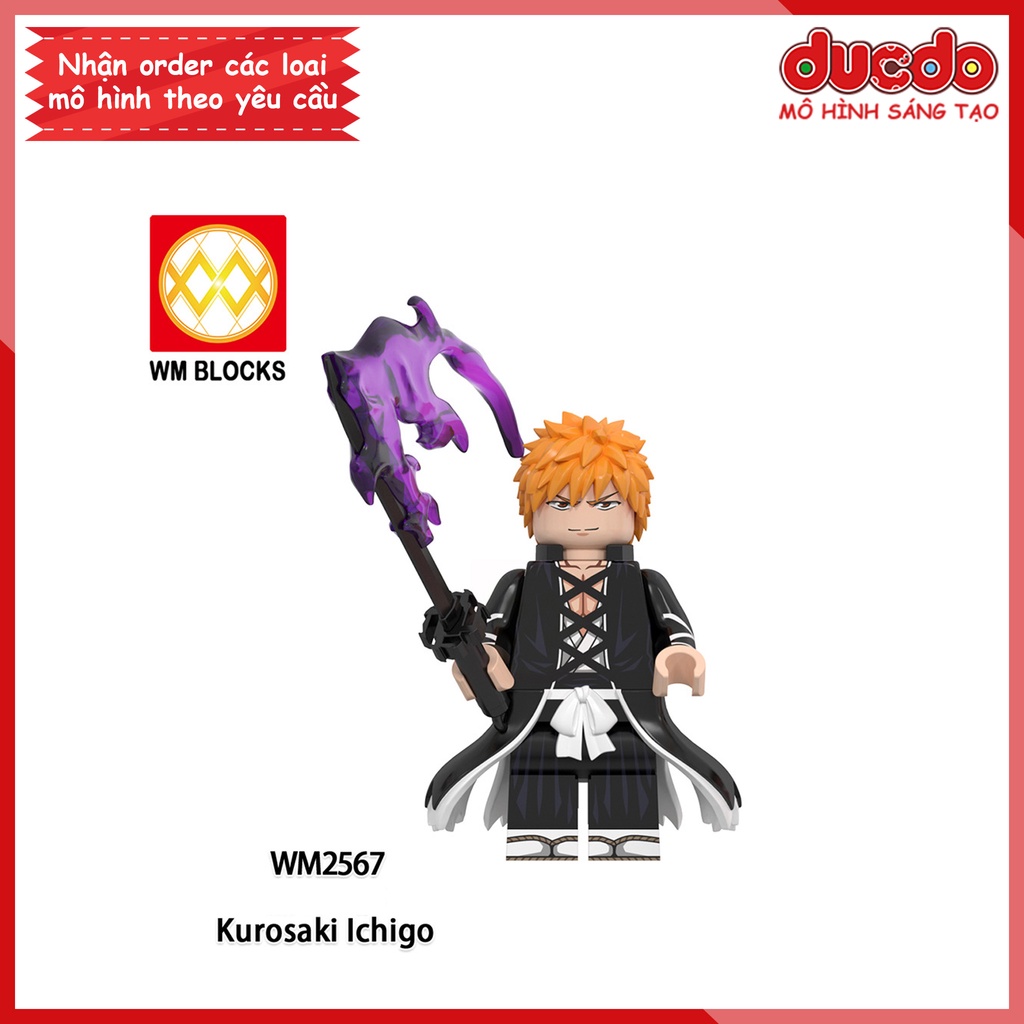 Minifigures nhân vật Anime Bleach Sứ Mệnh Thần Chết Ichigo Renjin Gin - Đồ chơi Lắp ghép Xếp hình Mini Mô hình WM6164