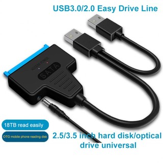 Cáp chuyển đổi usb 3.0 2.0 sata 3 sang usb 3.0, hỗ trợ 2.5 / 3.5 inch hdd ssd 22 pin sata iii