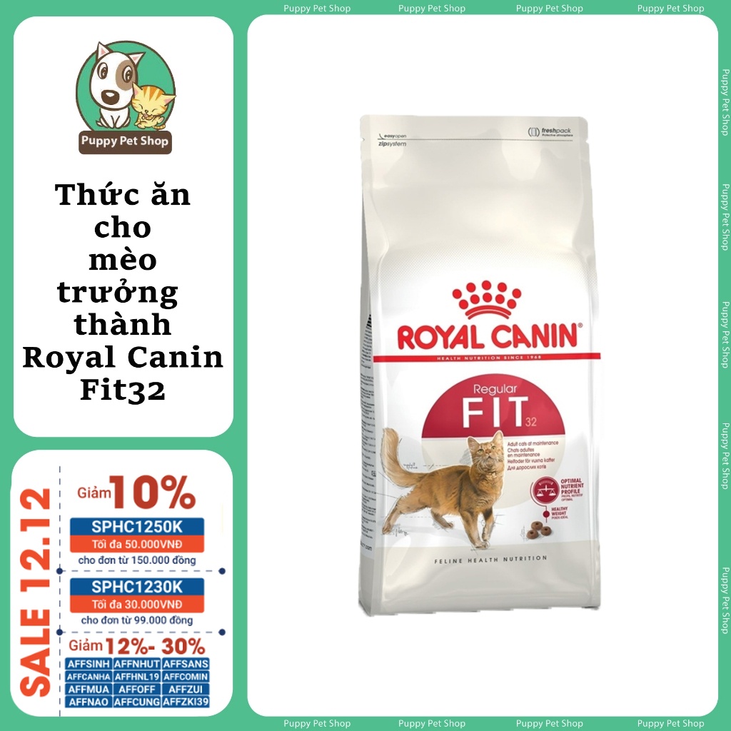 Thức ăn hạt cho mèo trưởng thành - Royal Canin Fit 32 10kg