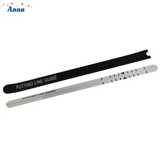 【Anna】Golf Putter Ruler Aid Putting Alignment Rail Black/Silver Golf Practice