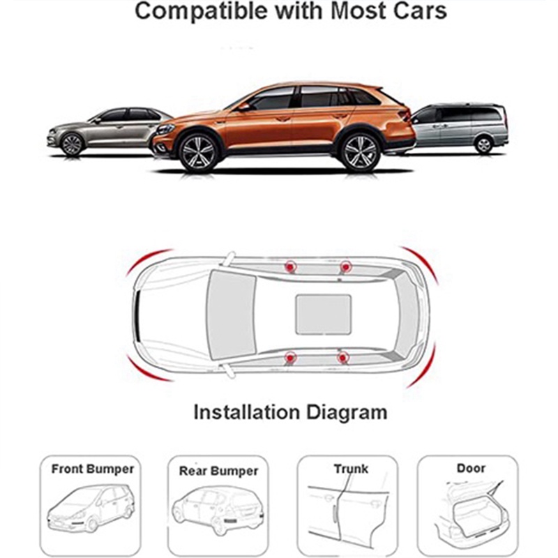 Aayetd Bộ 2 Miếng Dán Sợi carbon Chống Trầy Xước Bảo Vệ Thân Xe Hơi