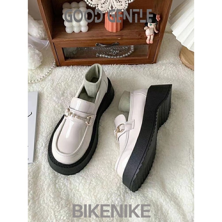 BIKENIKE Giày búp bê giày nữ 2023 NEW Mùa hè Vintage England phong cách thiết lập Mary Jane đơn giày2307344