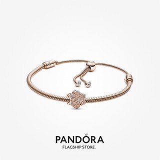 Vòng tay mạ vàng hồng 14k hình bông tuyết