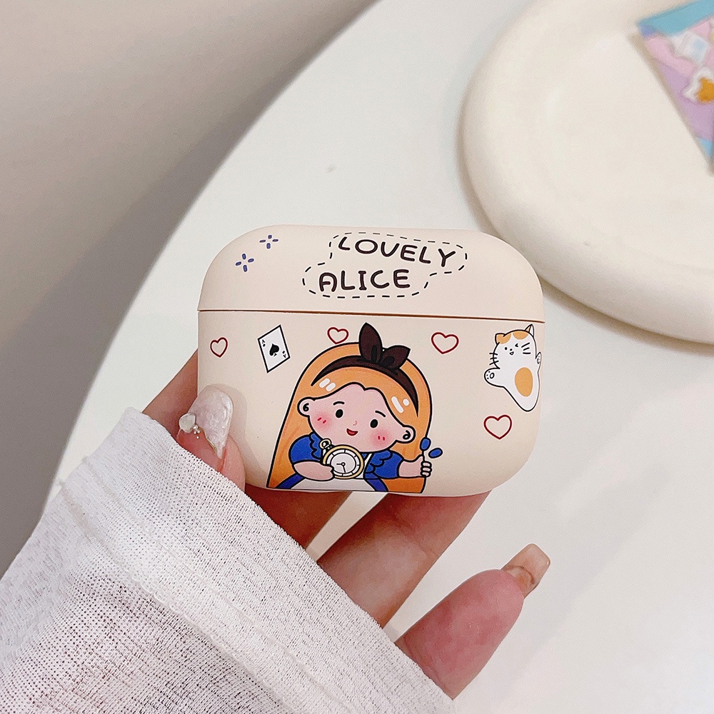 Hoạt Hình Vỏ Bảo Vệ Hộp Sạc Tai Nghe Không Dây Mềm Họa Tiết Công Chúa Dễ Thương Cho airpods pro 1 2 3