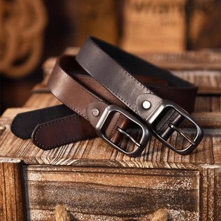 3.3cm Cao Cấp Da Bò Tự Nhiên Da Thật Chính Hãng Thắt Lưng Nam Đồng Khóa Kinh Doanh Nam Dây Đeo Cho Quần Jean Cao Bồi Cintos