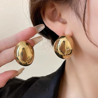 Đôi Khuyên Tai Kim Loại Đơn Giản Thời Trang Hàn Quốc