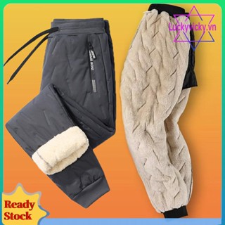 Quần Nỉ Thể Thao Lót Lông Cừu Dày Giữ Ấm Mùa Đông Cho Nam