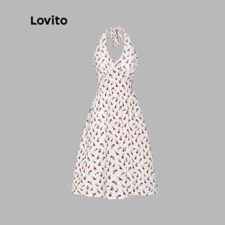 Đầm Lovito xếp nếp họa tiết hoa nhí phong cách Boho thời trang cho nữ L56ED121 (Nhiều Màu)